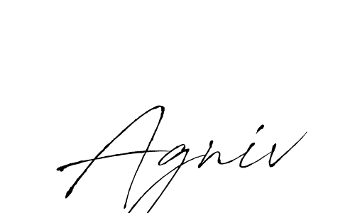 How to make Agniv name signature. Use Antro_Vectra style for creating short signs online. This is the latest handwritten sign. Agniv signature style 6 images and pictures png