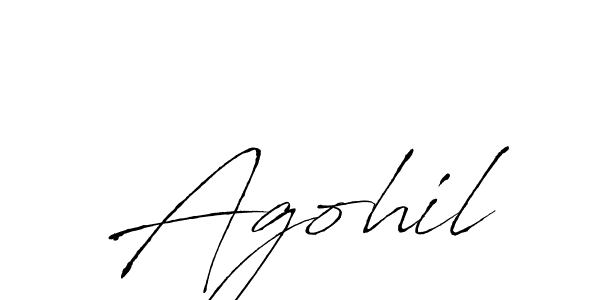 How to make Agohil signature? Antro_Vectra is a professional autograph style. Create handwritten signature for Agohil name. Agohil signature style 6 images and pictures png