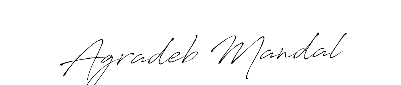 Create a beautiful signature design for name Agradeb Mandal. With this signature (Antro_Vectra) fonts, you can make a handwritten signature for free. Agradeb Mandal signature style 6 images and pictures png