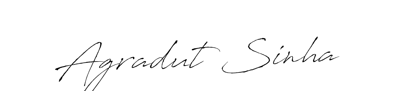 Create a beautiful signature design for name Agradut Sinha. With this signature (Antro_Vectra) fonts, you can make a handwritten signature for free. Agradut Sinha signature style 6 images and pictures png