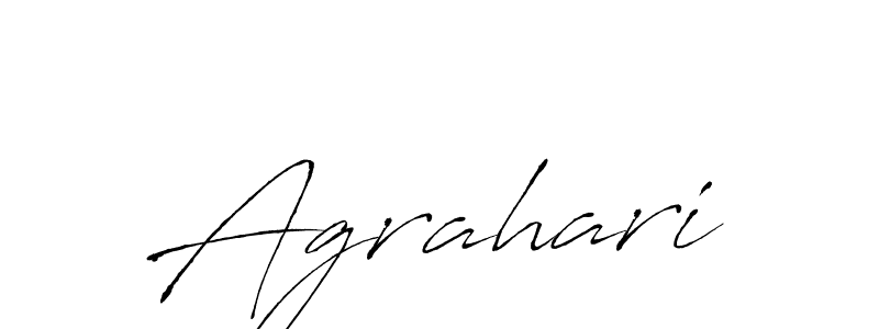 Design your own signature with our free online signature maker. With this signature software, you can create a handwritten (Antro_Vectra) signature for name Agrahari. Agrahari signature style 6 images and pictures png