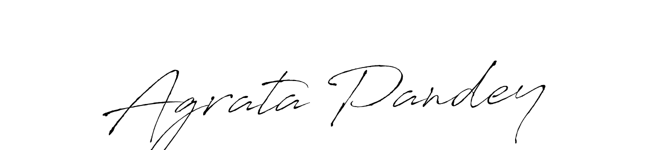 How to make Agrata Pandey name signature. Use Antro_Vectra style for creating short signs online. This is the latest handwritten sign. Agrata Pandey signature style 6 images and pictures png