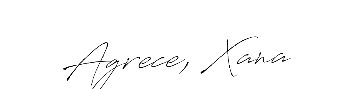 Design your own signature with our free online signature maker. With this signature software, you can create a handwritten (Antro_Vectra) signature for name Agrece, Xana. Agrece, Xana signature style 6 images and pictures png