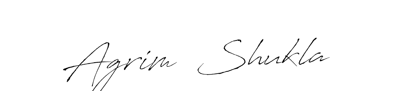 Also You can easily find your signature by using the search form. We will create Agrim  Shukla name handwritten signature images for you free of cost using Antro_Vectra sign style. Agrim  Shukla signature style 6 images and pictures png