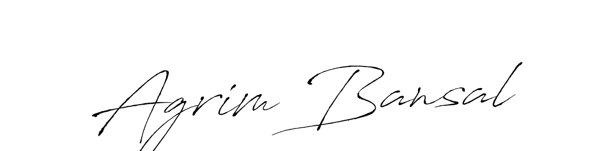 Similarly Antro_Vectra is the best handwritten signature design. Signature creator online .You can use it as an online autograph creator for name Agrim Bansal. Agrim Bansal signature style 6 images and pictures png