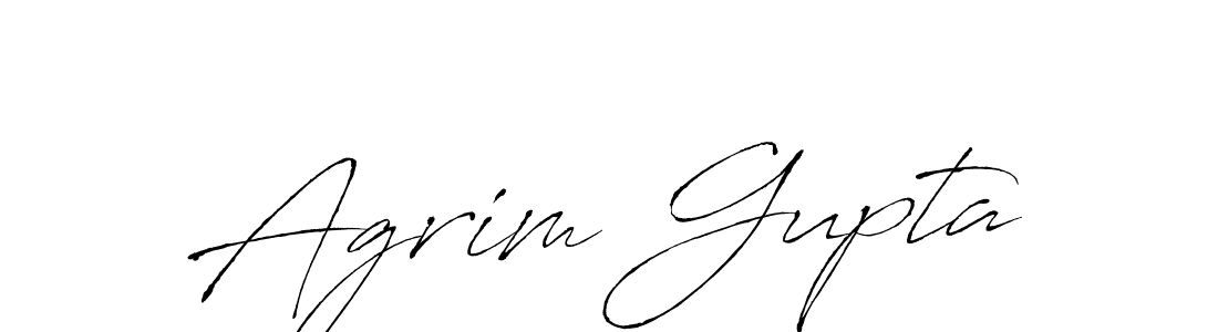 How to make Agrim Gupta name signature. Use Antro_Vectra style for creating short signs online. This is the latest handwritten sign. Agrim Gupta signature style 6 images and pictures png