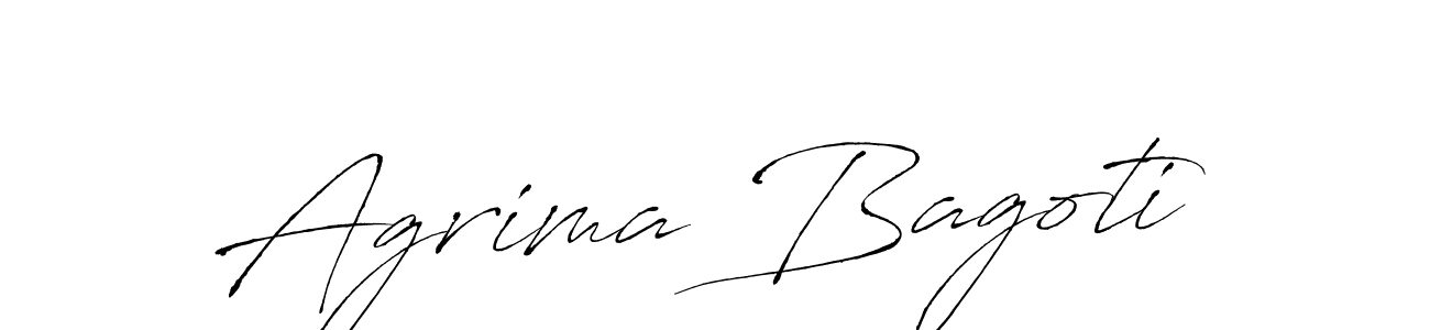 How to make Agrima Bagoti name signature. Use Antro_Vectra style for creating short signs online. This is the latest handwritten sign. Agrima Bagoti signature style 6 images and pictures png