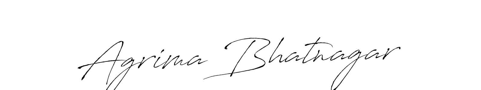 Make a beautiful signature design for name Agrima Bhatnagar. With this signature (Antro_Vectra) style, you can create a handwritten signature for free. Agrima Bhatnagar signature style 6 images and pictures png