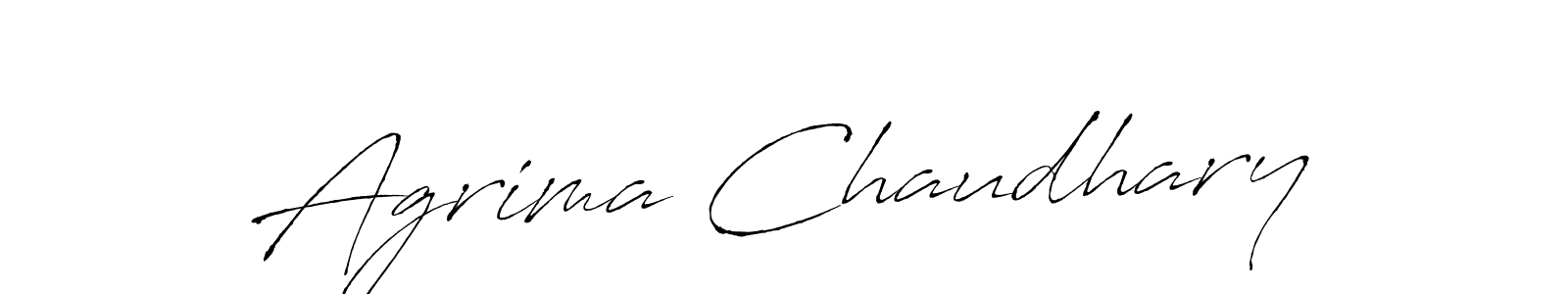 Agrima Chaudhary stylish signature style. Best Handwritten Sign (Antro_Vectra) for my name. Handwritten Signature Collection Ideas for my name Agrima Chaudhary. Agrima Chaudhary signature style 6 images and pictures png