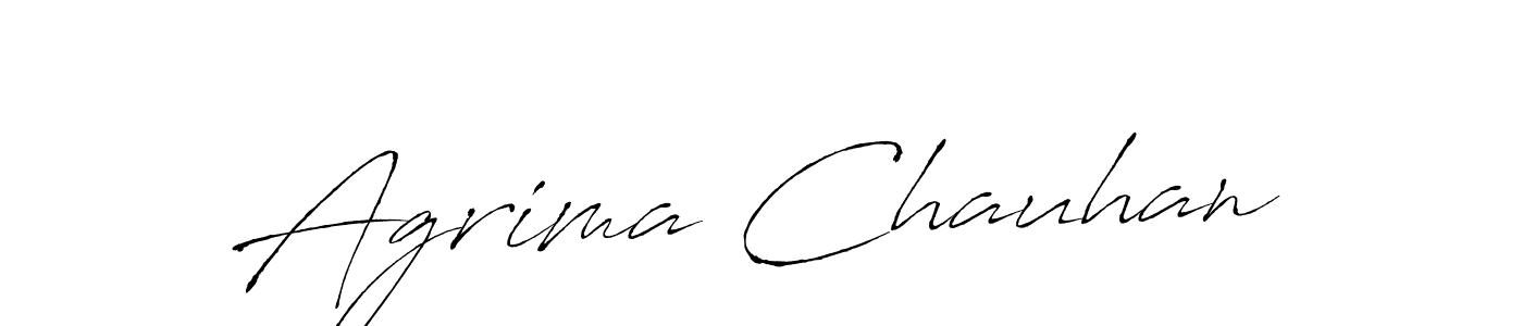 You should practise on your own different ways (Antro_Vectra) to write your name (Agrima Chauhan) in signature. don't let someone else do it for you. Agrima Chauhan signature style 6 images and pictures png