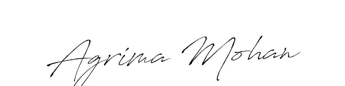 You can use this online signature creator to create a handwritten signature for the name Agrima Mohan. This is the best online autograph maker. Agrima Mohan signature style 6 images and pictures png