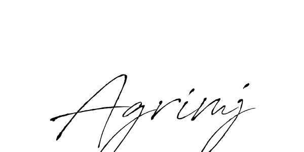 Create a beautiful signature design for name Agrimj. With this signature (Antro_Vectra) fonts, you can make a handwritten signature for free. Agrimj signature style 6 images and pictures png