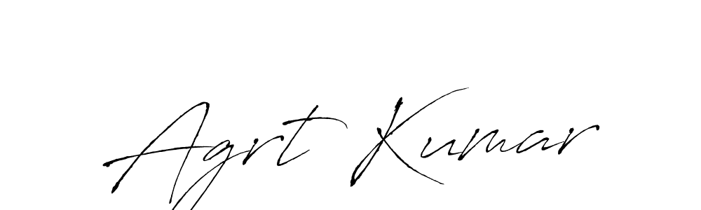 Design your own signature with our free online signature maker. With this signature software, you can create a handwritten (Antro_Vectra) signature for name Agrt Kumar. Agrt Kumar signature style 6 images and pictures png