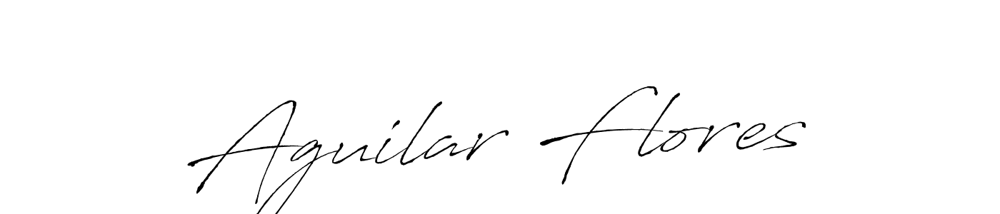 How to make Aguilar Flores name signature. Use Antro_Vectra style for creating short signs online. This is the latest handwritten sign. Aguilar Flores signature style 6 images and pictures png