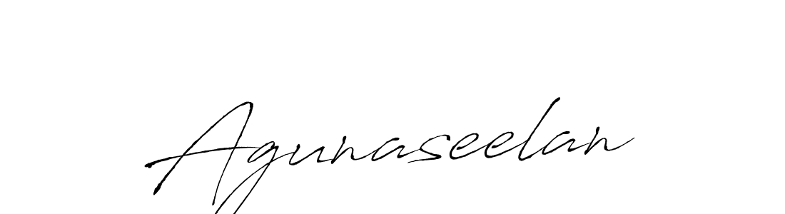 How to make Agunaseelan name signature. Use Antro_Vectra style for creating short signs online. This is the latest handwritten sign. Agunaseelan signature style 6 images and pictures png