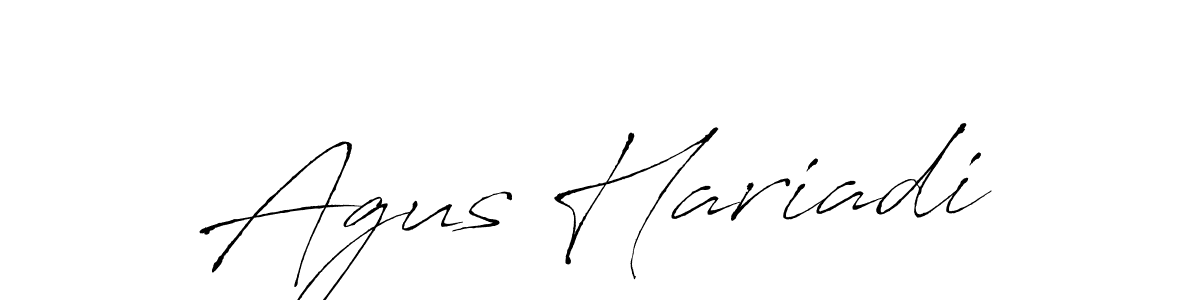Design your own signature with our free online signature maker. With this signature software, you can create a handwritten (Antro_Vectra) signature for name Agus Hariadi. Agus Hariadi signature style 6 images and pictures png