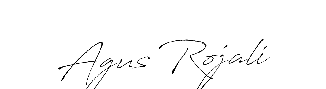 Make a beautiful signature design for name Agus Rojali. With this signature (Antro_Vectra) style, you can create a handwritten signature for free. Agus Rojali signature style 6 images and pictures png