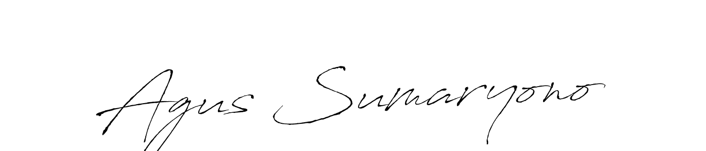 Make a beautiful signature design for name Agus Sumaryono. With this signature (Antro_Vectra) style, you can create a handwritten signature for free. Agus Sumaryono signature style 6 images and pictures png