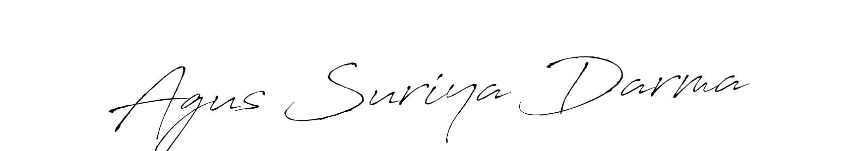 Create a beautiful signature design for name Agus Suriya Darma. With this signature (Antro_Vectra) fonts, you can make a handwritten signature for free. Agus Suriya Darma signature style 6 images and pictures png