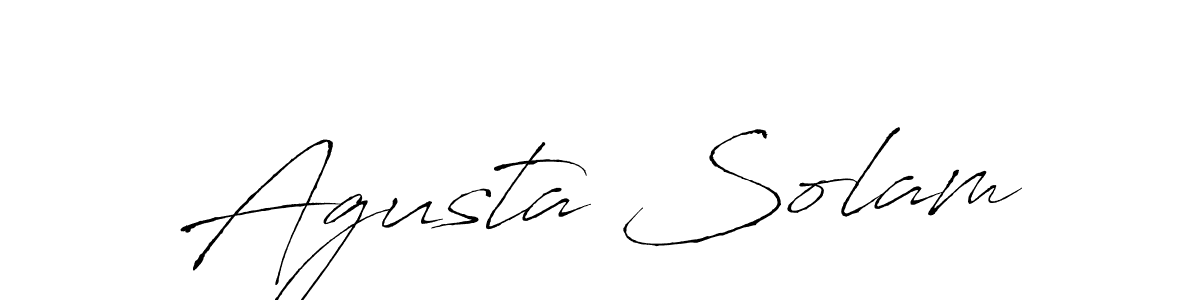 Use a signature maker to create a handwritten signature online. With this signature software, you can design (Antro_Vectra) your own signature for name Agusta Solam. Agusta Solam signature style 6 images and pictures png