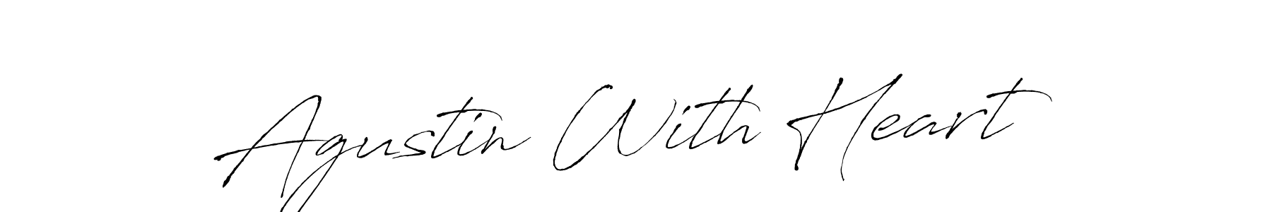 Make a beautiful signature design for name Agustin With Heart. With this signature (Antro_Vectra) style, you can create a handwritten signature for free. Agustin With Heart signature style 6 images and pictures png