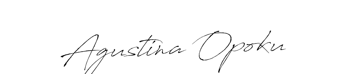 if you are searching for the best signature style for your name Agustina Opoku. so please give up your signature search. here we have designed multiple signature styles  using Antro_Vectra. Agustina Opoku signature style 6 images and pictures png