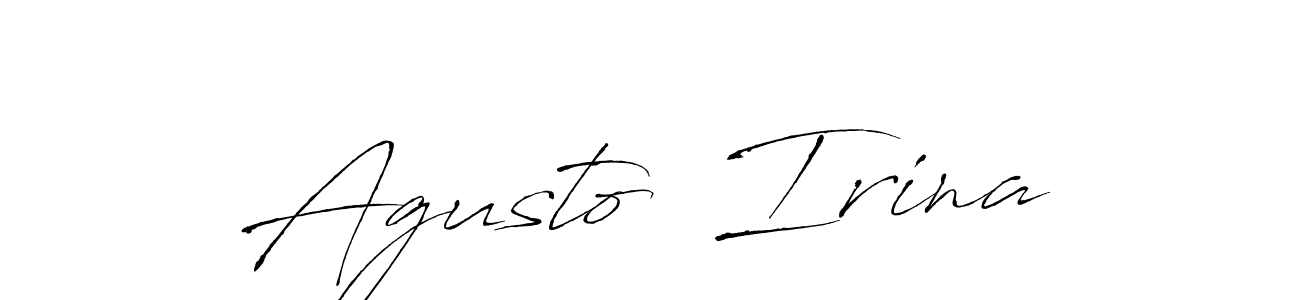 You should practise on your own different ways (Antro_Vectra) to write your name (Agusto  Irina) in signature. don't let someone else do it for you. Agusto  Irina signature style 6 images and pictures png