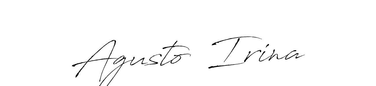 Similarly Antro_Vectra is the best handwritten signature design. Signature creator online .You can use it as an online autograph creator for name Agusto  Irina. Agusto  Irina signature style 6 images and pictures png