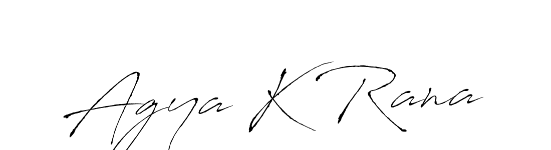 It looks lik you need a new signature style for name Agya K Rana. Design unique handwritten (Antro_Vectra) signature with our free signature maker in just a few clicks. Agya K Rana signature style 6 images and pictures png