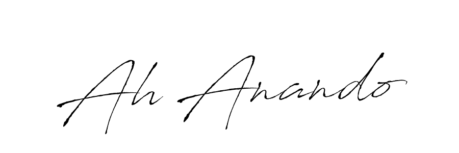 You can use this online signature creator to create a handwritten signature for the name Ah Anando. This is the best online autograph maker. Ah Anando signature style 6 images and pictures png