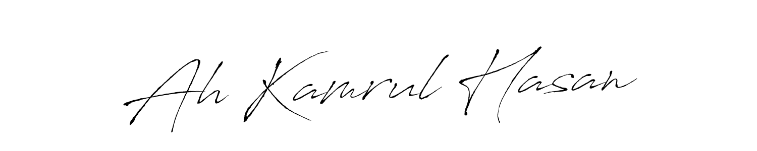 Design your own signature with our free online signature maker. With this signature software, you can create a handwritten (Antro_Vectra) signature for name Ah Kamrul Hasan. Ah Kamrul Hasan signature style 6 images and pictures png