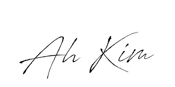 Use a signature maker to create a handwritten signature online. With this signature software, you can design (Antro_Vectra) your own signature for name Ah Kim. Ah Kim signature style 6 images and pictures png