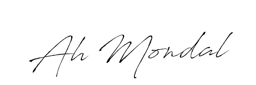How to make Ah Mondal name signature. Use Antro_Vectra style for creating short signs online. This is the latest handwritten sign. Ah Mondal signature style 6 images and pictures png