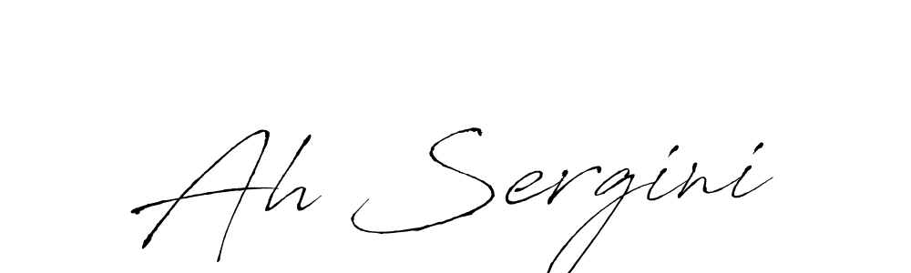 Design your own signature with our free online signature maker. With this signature software, you can create a handwritten (Antro_Vectra) signature for name Ah Sergini. Ah Sergini signature style 6 images and pictures png