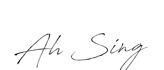 You can use this online signature creator to create a handwritten signature for the name Ah Sing. This is the best online autograph maker. Ah Sing signature style 6 images and pictures png