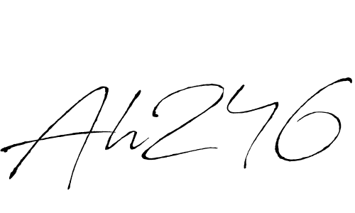 The best way (Antro_Vectra) to make a short signature is to pick only two or three words in your name. The name Ah246 include a total of six letters. For converting this name. Ah246 signature style 6 images and pictures png