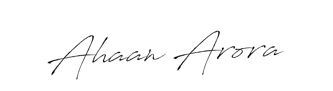 How to make Ahaan Arora name signature. Use Antro_Vectra style for creating short signs online. This is the latest handwritten sign. Ahaan Arora signature style 6 images and pictures png