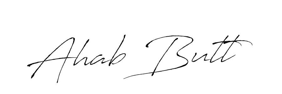 Use a signature maker to create a handwritten signature online. With this signature software, you can design (Antro_Vectra) your own signature for name Ahab Butt. Ahab Butt signature style 6 images and pictures png