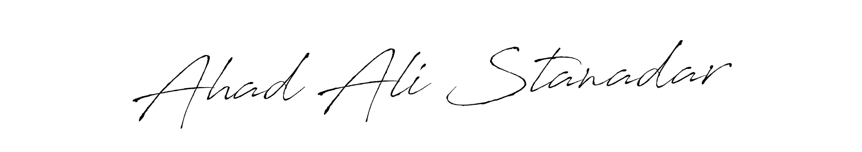 Ahad Ali Stanadar stylish signature style. Best Handwritten Sign (Antro_Vectra) for my name. Handwritten Signature Collection Ideas for my name Ahad Ali Stanadar. Ahad Ali Stanadar signature style 6 images and pictures png
