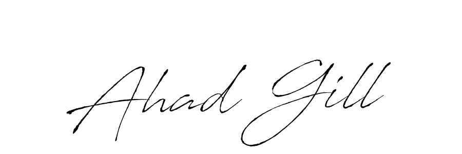 You can use this online signature creator to create a handwritten signature for the name Ahad Gill. This is the best online autograph maker. Ahad Gill signature style 6 images and pictures png