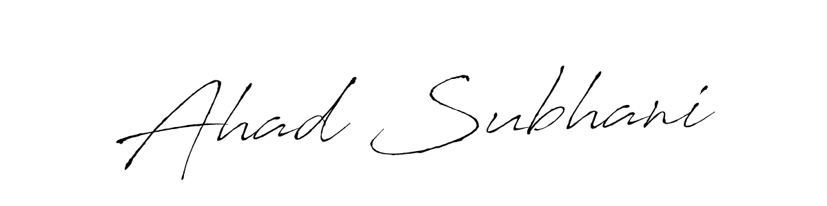 Make a beautiful signature design for name Ahad Subhani. Use this online signature maker to create a handwritten signature for free. Ahad Subhani signature style 6 images and pictures png