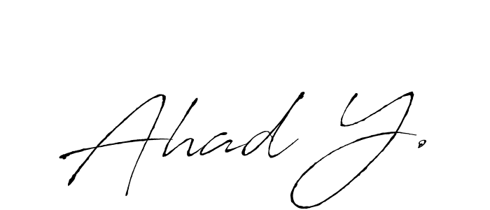 The best way (Antro_Vectra) to make a short signature is to pick only two or three words in your name. The name Ahad Y. include a total of six letters. For converting this name. Ahad Y. signature style 6 images and pictures png