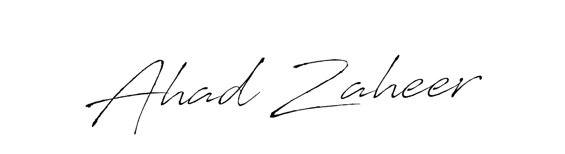 How to make Ahad Zaheer signature? Antro_Vectra is a professional autograph style. Create handwritten signature for Ahad Zaheer name. Ahad Zaheer signature style 6 images and pictures png