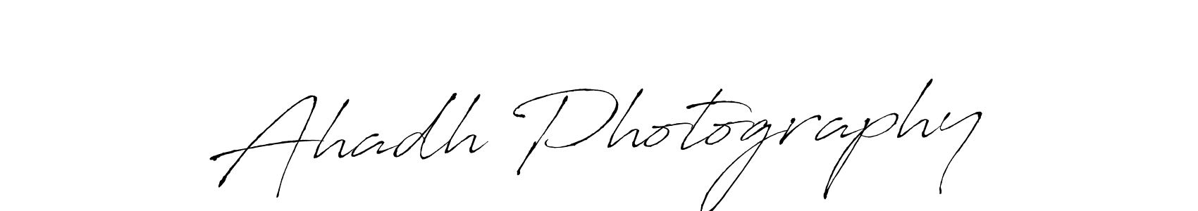 How to make Ahadh Photography name signature. Use Antro_Vectra style for creating short signs online. This is the latest handwritten sign. Ahadh Photography signature style 6 images and pictures png