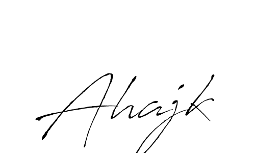 How to make Ahajk name signature. Use Antro_Vectra style for creating short signs online. This is the latest handwritten sign. Ahajk signature style 6 images and pictures png