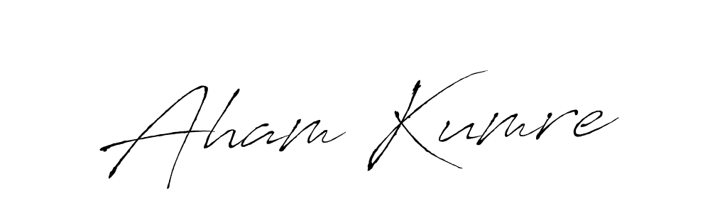 You should practise on your own different ways (Antro_Vectra) to write your name (Aham Kumre) in signature. don't let someone else do it for you. Aham Kumre signature style 6 images and pictures png