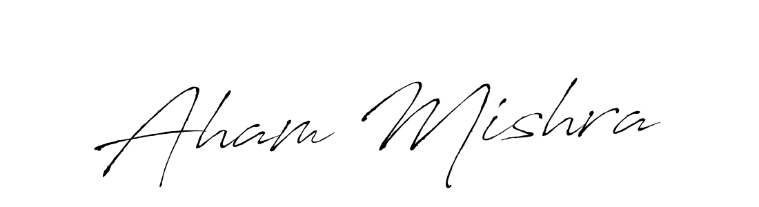 Also we have Aham Mishra name is the best signature style. Create professional handwritten signature collection using Antro_Vectra autograph style. Aham Mishra signature style 6 images and pictures png