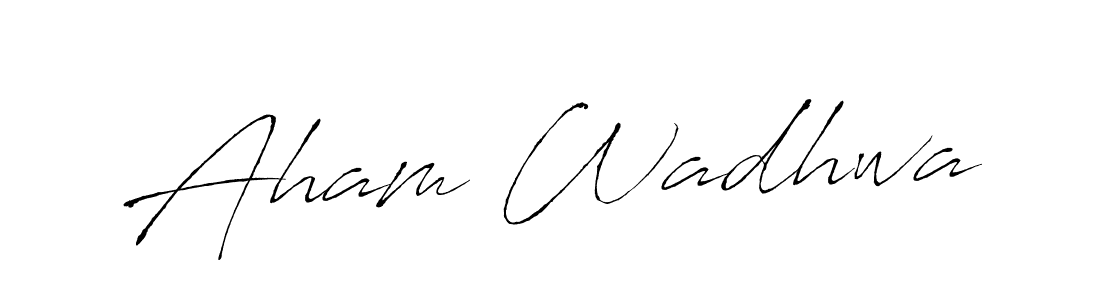 if you are searching for the best signature style for your name Aham Wadhwa. so please give up your signature search. here we have designed multiple signature styles  using Antro_Vectra. Aham Wadhwa signature style 6 images and pictures png