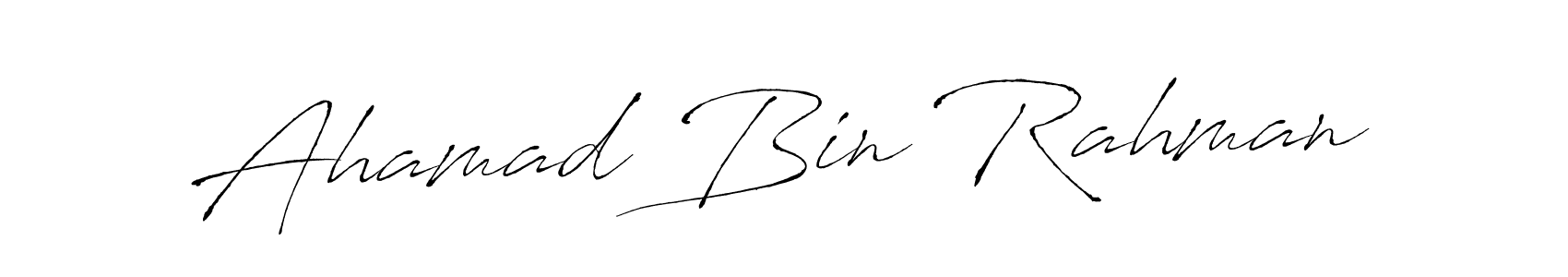 It looks lik you need a new signature style for name Ahamad Bin Rahman. Design unique handwritten (Antro_Vectra) signature with our free signature maker in just a few clicks. Ahamad Bin Rahman signature style 6 images and pictures png