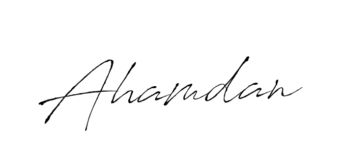 Make a beautiful signature design for name Ahamdan. Use this online signature maker to create a handwritten signature for free. Ahamdan signature style 6 images and pictures png